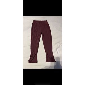 Gymshark Studio Cropped Legging Women's‎ S High Rise Maroon Red Athletic